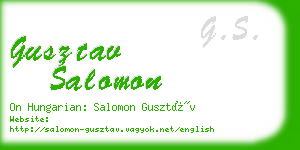 gusztav salomon business card